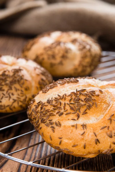 Fresh baked Rolls (with Caraway) — Stock Photo, Image