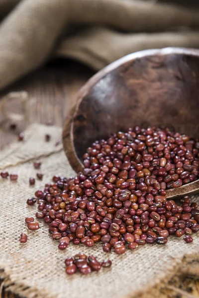 Ahşap kase kuru fasulye Kuru — Stok fotoğraf