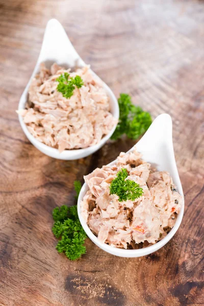 Fresh Tuna Salad in small bowls — Stock Photo, Image