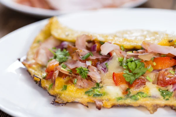 Ham and Cheese Omelette — Stock Photo, Image