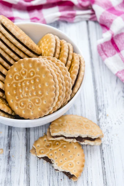 Cream Cookies with chocolate cream — Stock Photo, Image