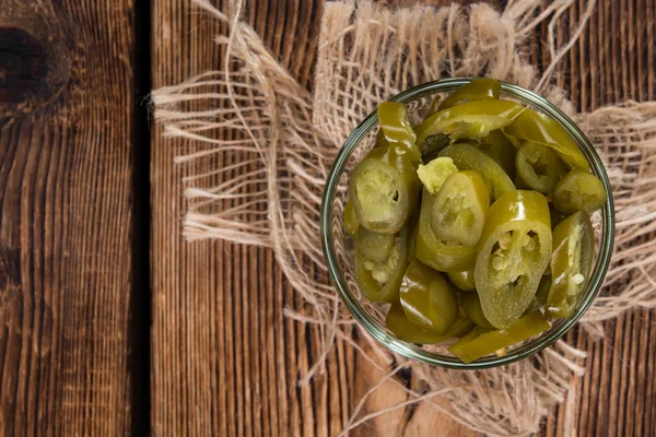 Del av Jalapenos i skål — Stockfoto