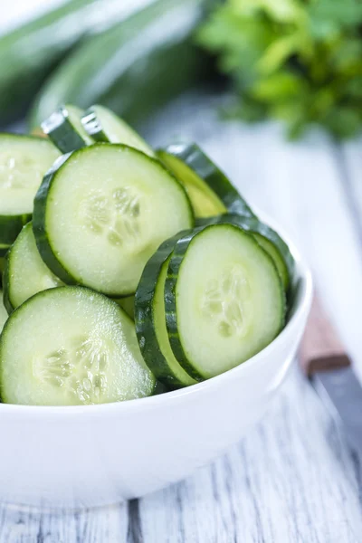 Gurkenscheiben aus nächster Nähe — Stockfoto