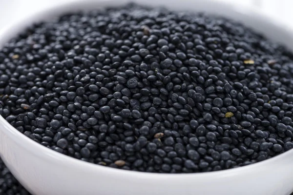 Portion of Black Lentils — Stock Photo, Image