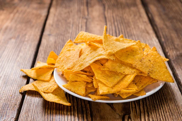 Högen av Nachos — Stockfoto