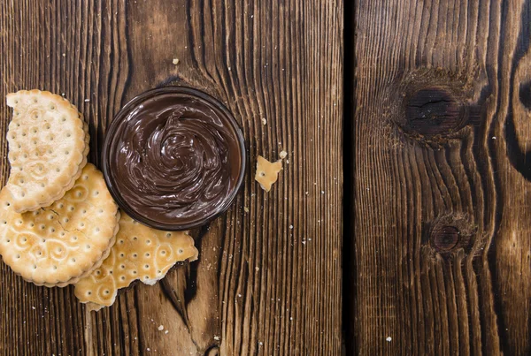 Cookies com creme de chocolate — Fotografia de Stock