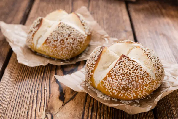 Pretzel Rolls Sesame — Stock Photo, Image