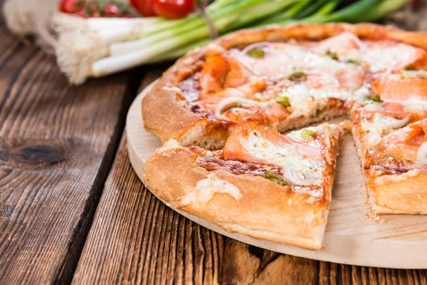 Лосось Пицца — стоковое фото