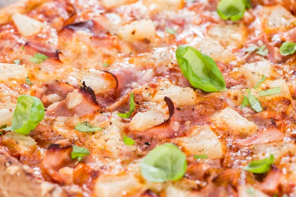 Hawaiian Pizza as close-up shot — Stock Fotó