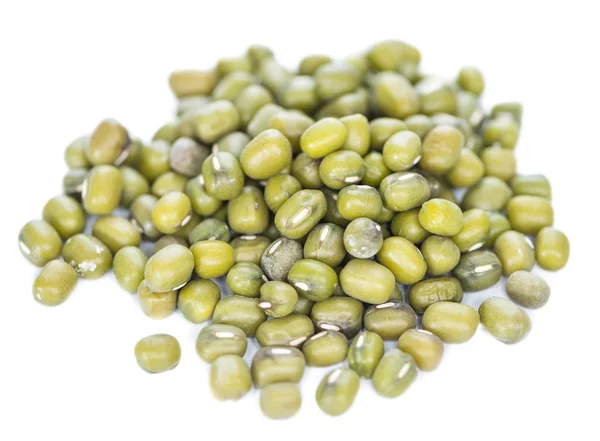 Portion of Mung Beans isolated on white — Stock fotografie