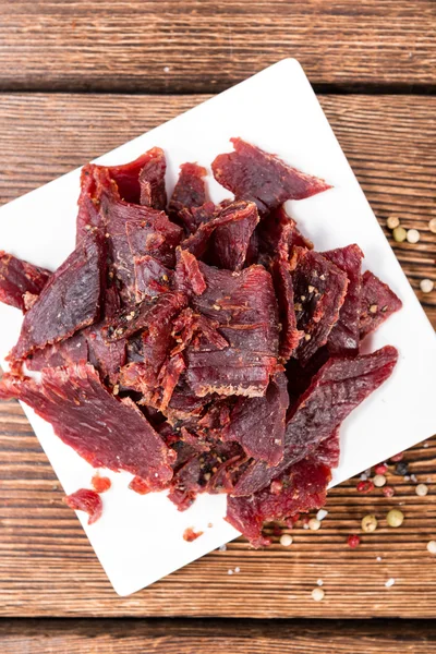 Porción de carne de res Jerky — Foto de Stock