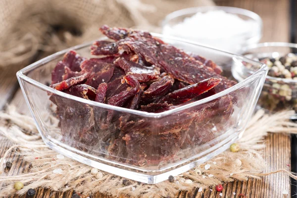 Porción de carne de res Jerky — Foto de Stock