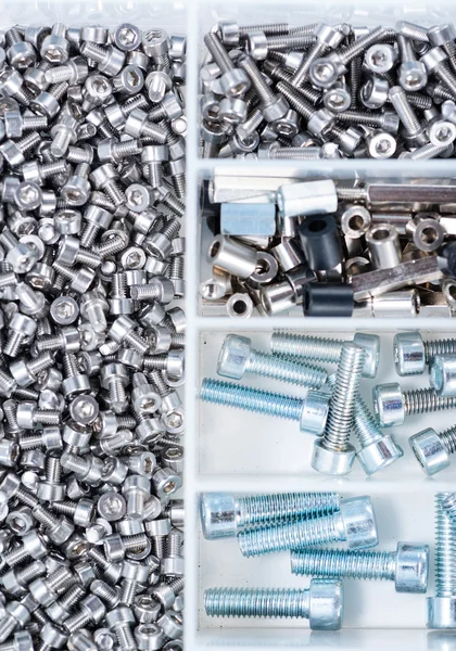 Different Parts sorted in a box — Stock Photo, Image
