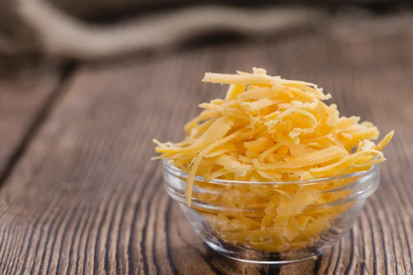 Heap of grated Cheddar — Stock Photo, Image