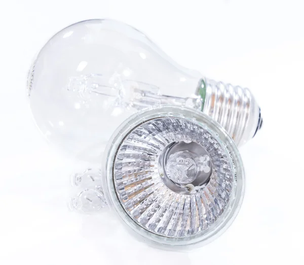 Light bulbs on white — Stock Photo, Image