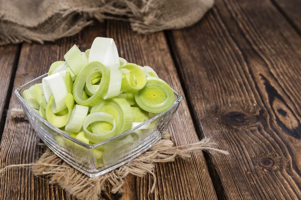 Portion of Cutted Leek — Stock Photo, Image