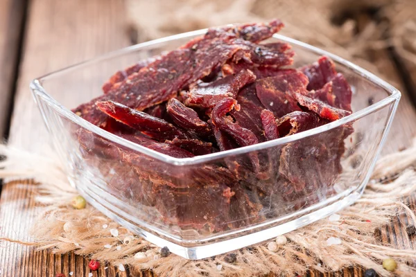 Porción de carne de res Jerky —  Fotos de Stock