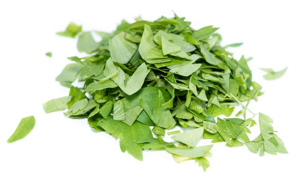 Portion of fresh Lovage on white — Stock Photo, Image