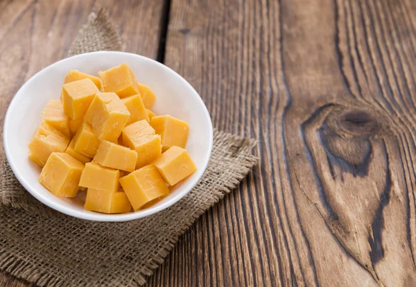 Pieces of Cheddar — Stock Photo, Image