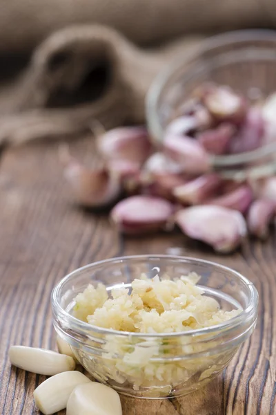 Crushed Garlic — Stock Photo, Image