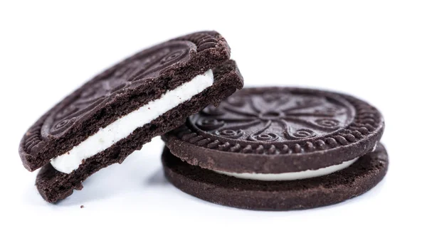 Galletas de crema aisladas en blanco — Foto de Stock