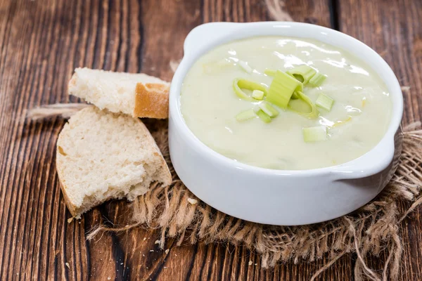 Porție de supă de praz — Fotografie, imagine de stoc