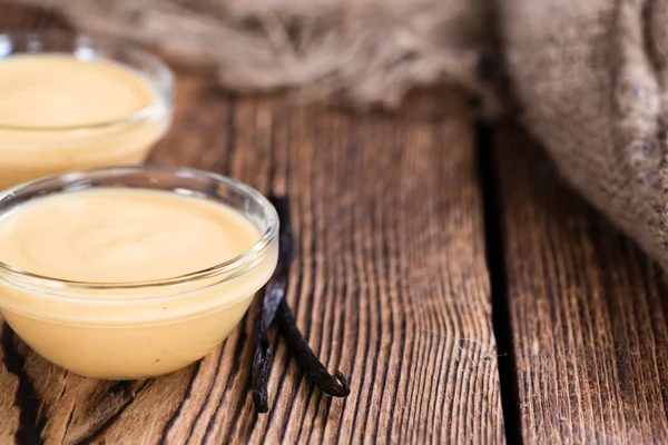 Vanilla Sauce in a small bowl — Stock Photo, Image