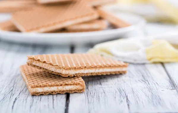 Vanilla Cream Waffles — Stock Photo, Image