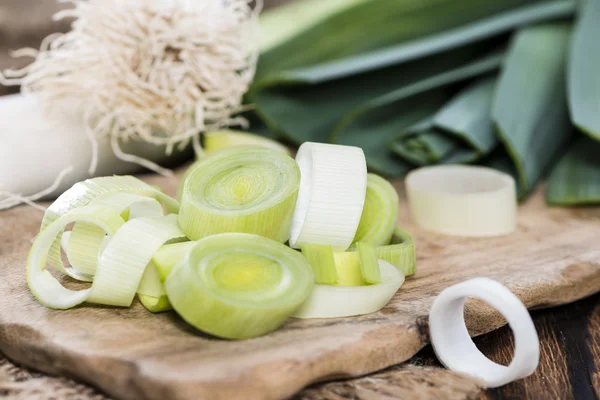 Portion of Cutted Leek — Stock Photo, Image