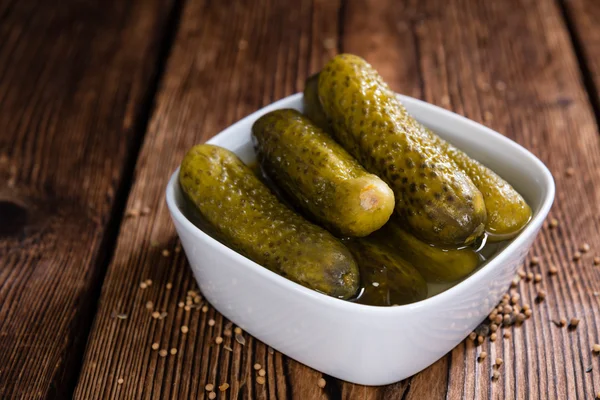 Preserved Gherkins (close-up shot) — Stock Image Preserved Gherkins (close-up shot) Stock Image