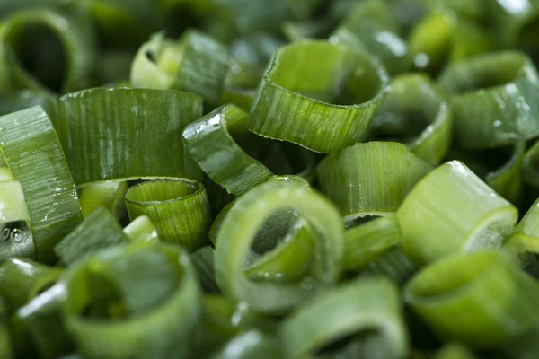 Scallions coupés frais — Photo