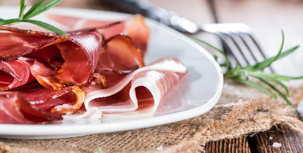 Portion of sliced Ham — Stock Photo, Image