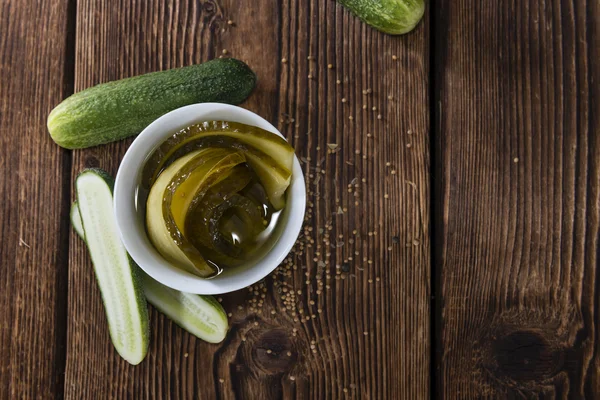 Gesneden gepekelde komkommers — Stockfoto