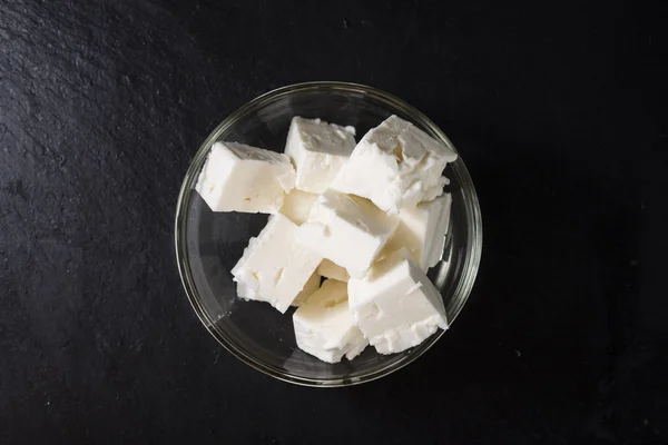 Feta Cheese on a slate slab — Stock Photo, Image