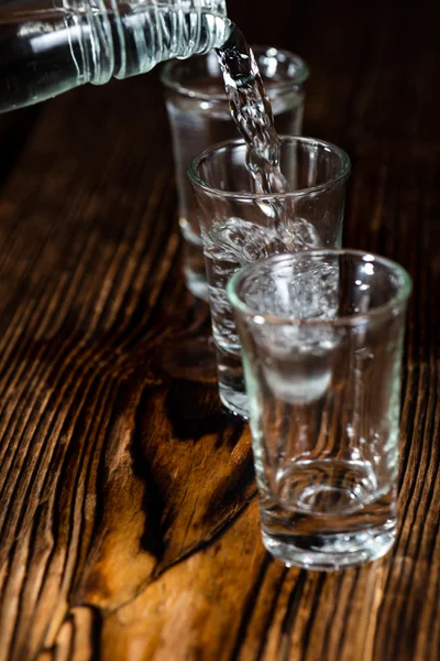 Vodka Colpi con ghiaccio — Foto Stock