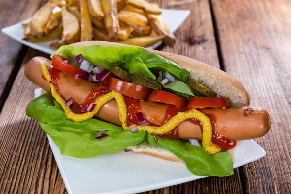 Hot dog con ketchup — Foto Stock