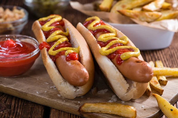 Hausgemachte Hot Dogs — Stockfoto