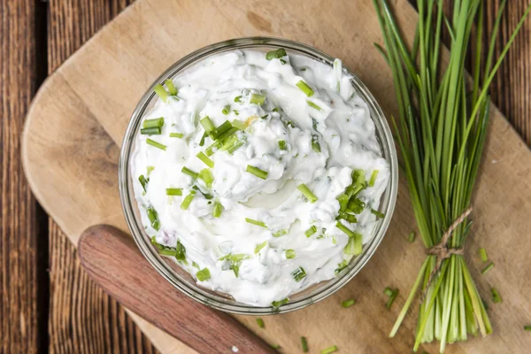 Čerstvý tvaroh vyrobený Herb — Stock fotografie