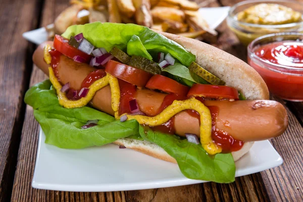 Házi készítésű Hot Dog — Stock Fotó