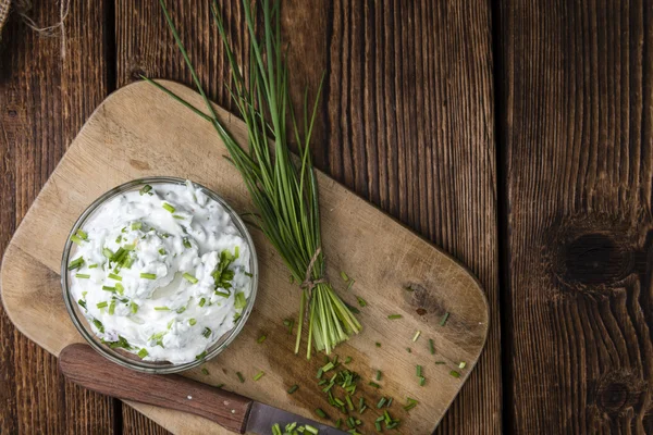 Bowl with Herb Curd — Stock Photo, Image