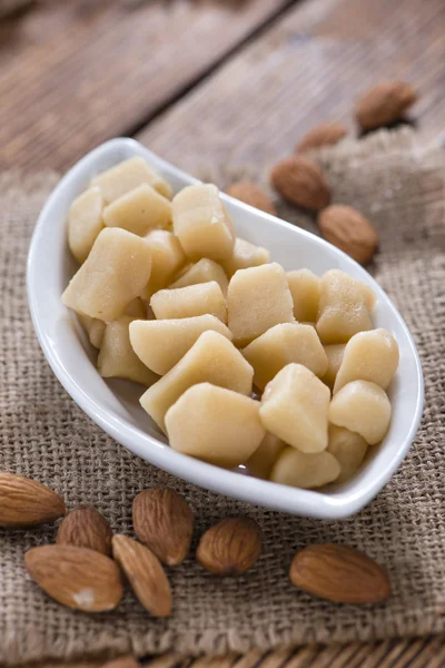 Marzipan com amêndoas na mesa — Fotografia de Stock