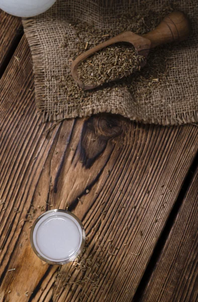 Ouzo in a shot glass — Stock Photo, Image