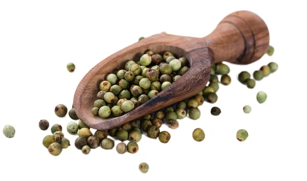 Green Peppercorns (isolated on white) — Stock Photo, Image