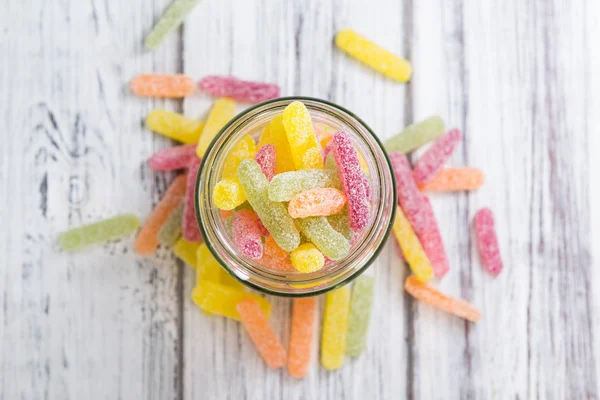 Gummi doces na mesa — Fotografia de Stock