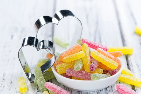 Gummi 사탕과 마음 — 스톡 사진