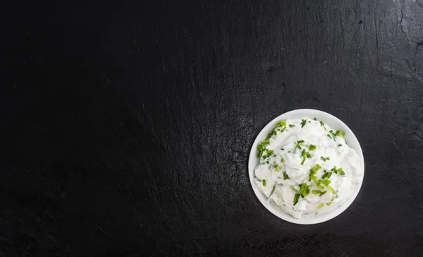 Bowl with Herb Curd — Stock Photo, Image