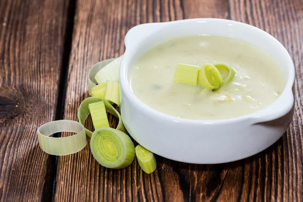 Fresh made Leek Soup — Stock Photo, Image