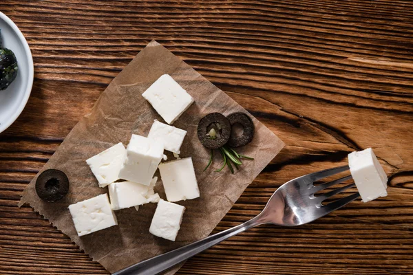 Formaggio feta fresco — Foto Stock