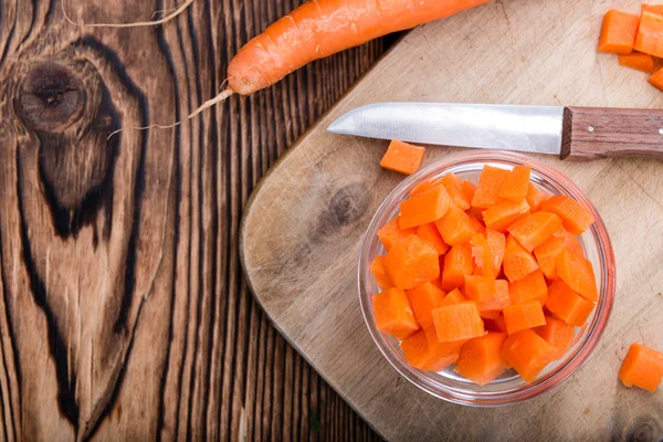 Portion of sliced carrots — Stock Photo, Image