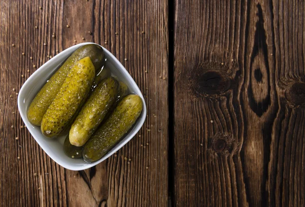 Gherkins conservati in ciotola — Foto Stock